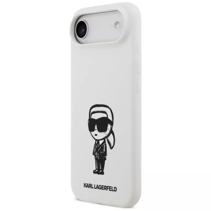 Capa KARL LAGERFELD Silicone Case Karl Sketch & Logo MagSafe para iPhone Air, branco