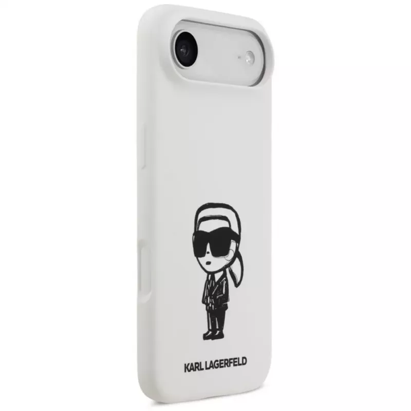 Capa KARL LAGERFELD Silicone Case Karl Sketch & Logo MagSafe para iPhone Air, branco