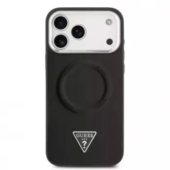 Capa MagSafe Guess Triangle Logo para iPhone 17 Pro Max (preta)