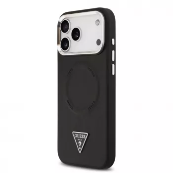 Capa MagSafe Guess Triangle Logo para iPhone 17 Pro Max (preta)