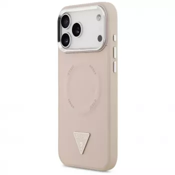 Capa MagSafe Guess Triangle Logo para iPhone 17 Pro (rosa)