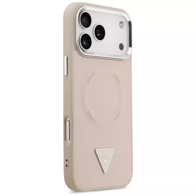 Capa MagSafe Guess Triangle Logo para iPhone 17 Pro (rosa)