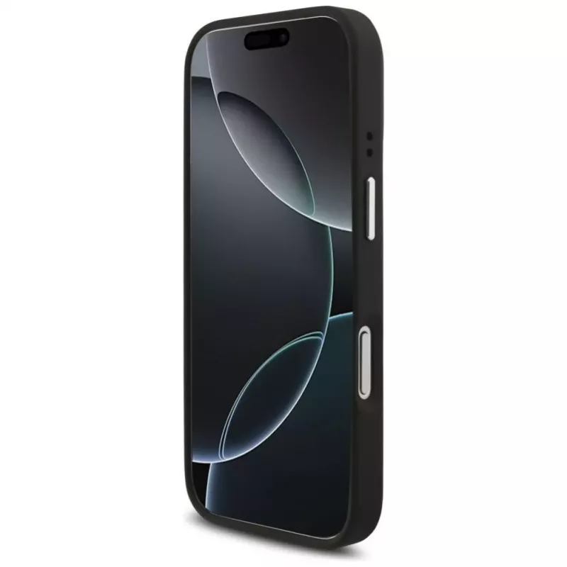 Capa Guess Grained Big 4G Classic Logo para Apple iPhone 17 Pro, Preto