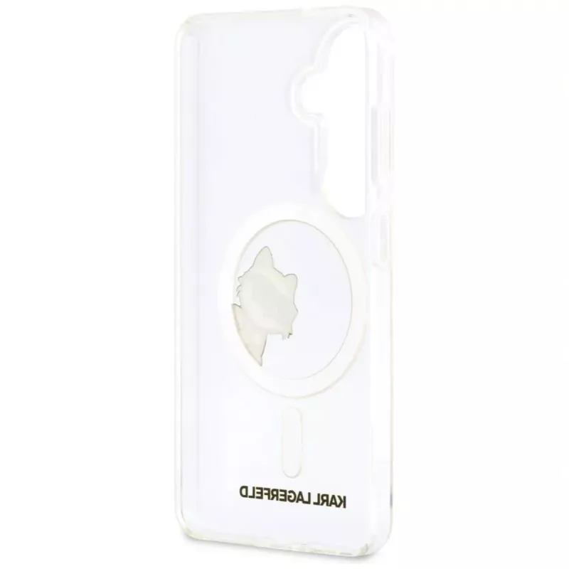 Capa MagSafe KARL LAGERFELD IML Peekaboo Choupette para Samsung Galaxy S26, transparente