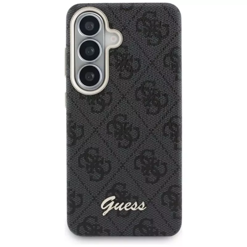 Capa MagSafe Guess 4G Script para Samsung Galaxy S26 preta