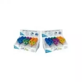 WEDO Tesoura de trabalhos manuais Soft-Kid pontiaguda 115 mm para destros aço inoxidável expositor