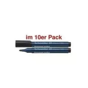 Schneider Maxx 130 Marcador permanente preto 1,0 - 3,0 mm, pack de 10