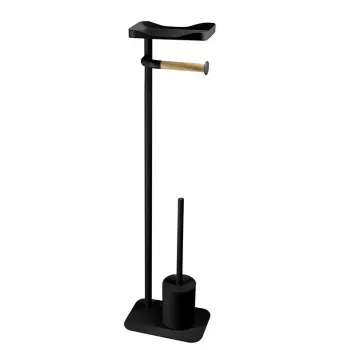 Conjunto de escova de sanita de pé Kela Albany preto 11121110