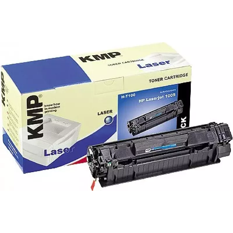 Cartucho de toner compatível KMP H-T100 preto 80g (Alternativa ao HP 35A) para HP LaserJet P1005, P1006