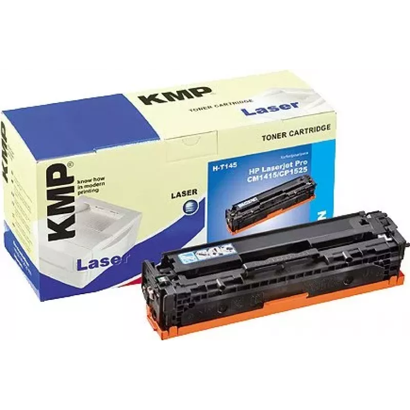 Cartucho de toner compatível KMP H-T145 ciano para HP Color LaserJet Pro CP1525n, CP1525nw, LaserJet Pro CM1415fn, CM1415fnw