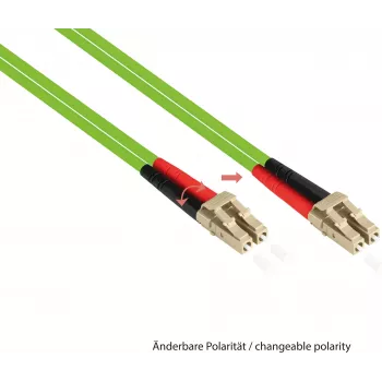 Cabo de patch de fibra ótica Alcasa LW-810LS5 10 m OM5 LSZH LC-SC verde