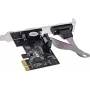 Longshine LCS-6321M placa de E/S PCI Express x1 de 2 portas série RS232 com suporte Low Profile