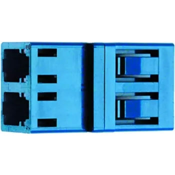 Conector de fibra ótica Telegärtner J08071A0002 LC duplex multimodo, azul, ferrula de cerâmica de zircónio, pack de 1