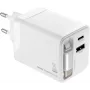 TROIKA POWER PULL 35 Carregador de automóvel 35W USB-C PD e USB-A QC 3.0 branco (CHA35/WH)