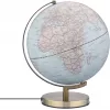 TROIKA Globo STELLAR LIGHT TOUCH Globo terrestre político com luz LED, sensor tátil, alimentação USB, azul-claro, base prateada, 14 cm de diâmetro