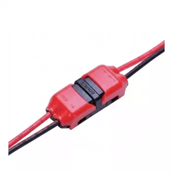 Synergy 21 Conector em I Easy Connect para Fita LED FLEX para Fitas LED de 2 Fios Vermelho