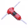 Synergy 21 Conector em T Easy Connect para Fita LED FLEX para 1 Linha Vermelho