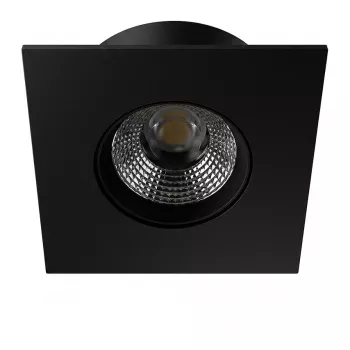 SYNERGY21 Foco LED de encastrar no teto Helios preto quadrado branco quente