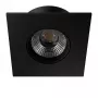 SYNERGY21 Foco LED de encastrar no teto Helios preto quadrado branco quente