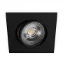 SYNERGY21 Foco LED de encastrar no teto Helios preto - quadrado + orientável - branco quente
