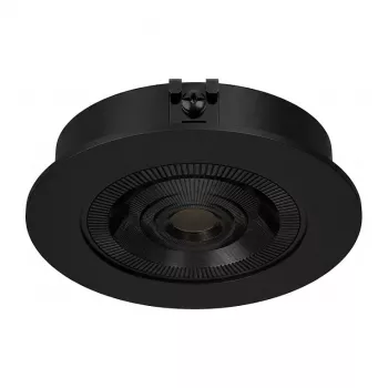 SYNERGY21 Foco LED de encastrar no teto Helios preto redondo branco quente 5W 400lm