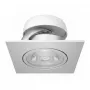 SYNERGY21 Foco LED de encastrar no teto Helios prateado - quadrado + orientável - branco quente 5W 400lm