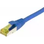 Cabo patch RJ45 SYNERGY21, CAT6A 500MHz, 15m, azul, S/FTP, TPE/LSZH (Ultraflex), AWG26, com cabo bruto Cat.7