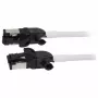 Synergy21 Cabo de Patch RJ45, CAT6A 500MHz, 5m, Branco, S/FTP, Slimline Redondo d=4,5mm, TPE/LSZH (Superflex), AWG28, com Cabo CAT7, Ficha Rotativa