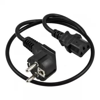 SYNERGY21 Cabo de alimentação 230V ficha Schuko CEE7 para conector fêmea IEC C13, 1,8m, preto (S218200)