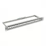 Synergy 21 Painel de ligação Keystone 19 polegadas 24 portas 1U sem equipamento cinzento-claro 94 mm de profundidade