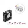 Ventoinha axial Delock 12 V DC, 35 x 35 x 10 mm preta