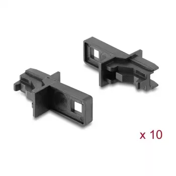 Proteção contra pó DELOCK para conector fêmea E2000 simplex, 10 unid., preto