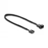 Delock cabo de extensão de ventoinha PWM macho para fêmea 4 pinos com revestimento entrançado 30 cm preto