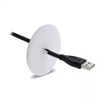 Delock passa-cabos de silicone redondo Ø 65 mm para montagem em parede / mesa branco