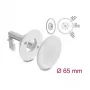 Delock passa-cabos de silicone redondo Ø 65 mm para montagem em parede / mesa branco