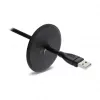 Passa-cabos de silicone Delock redondo Ø 65 mm para montagem na parede / mesa branco / preto