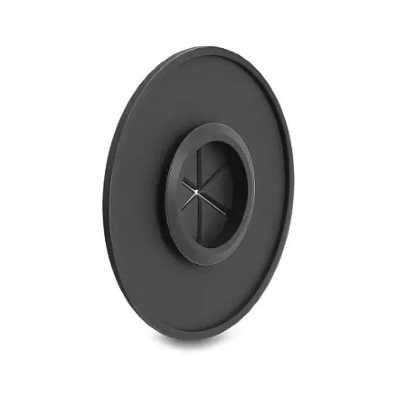Passa-cabos de silicone Delock redondo Ø 65 mm para montagem na parede / mesa branco / preto