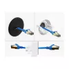 Passa-cabos de silicone Delock redondo Ø 65 mm para montagem na parede / mesa branco / preto