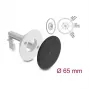 Passa-cabos de silicone Delock redondo Ø 65 mm para montagem na parede / mesa branco / preto