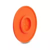 Passa-cabos de silicone Delock redondo Ø 65 mm para montagem na parede / mesa branco / laranja