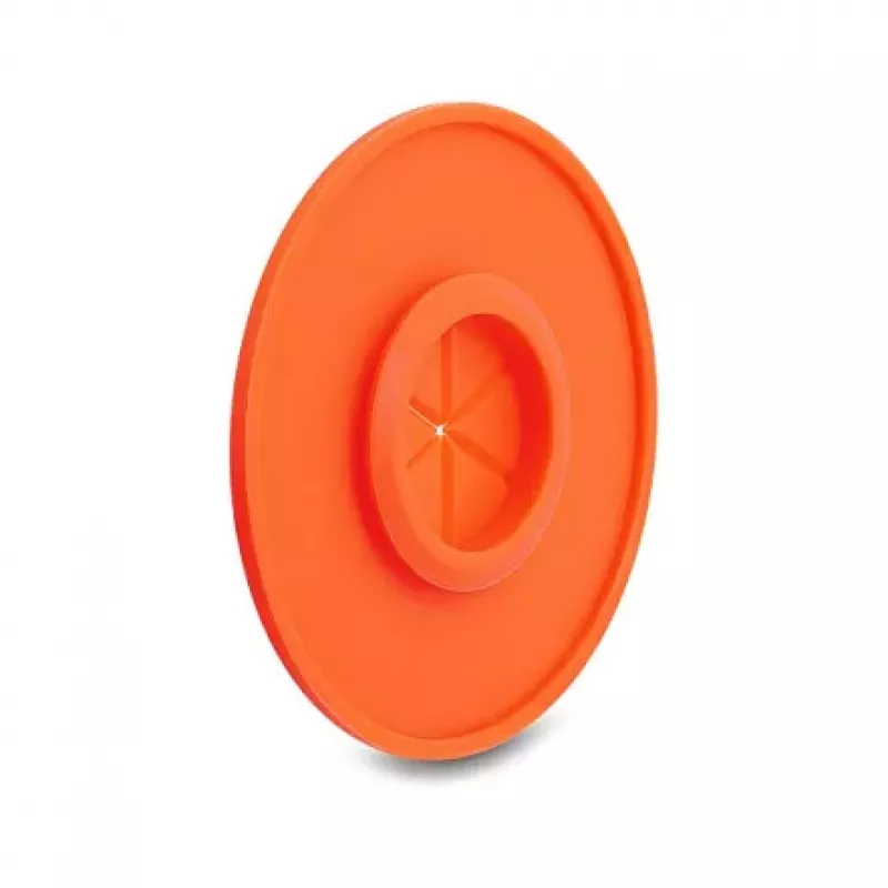 Passa-cabos de silicone Delock redondo Ø 65 mm para montagem na parede / mesa branco / laranja