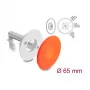 Passa-cabos de silicone Delock redondo Ø 65 mm para montagem na parede / mesa branco / laranja