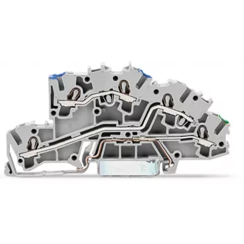WAGO 2003-7646 Borne de passagem de 3 condutores, 2,5 mm², 800 V, cinzento, montagem em calha DIN