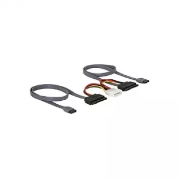 DELOCK Cabo SATA All-in-One para 2x HDD