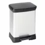Balde do lixo com pedal CURVER Deco Bin 30L cinzento metálico