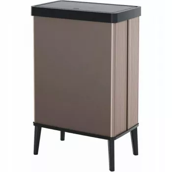 Balde do lixo com pedal alto Curver Verto 54L rosa pérola