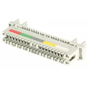 EFB Elektronik bloco de ligação LSA 2/10 a 10DA para montagem em poste redondo, sem código de cores