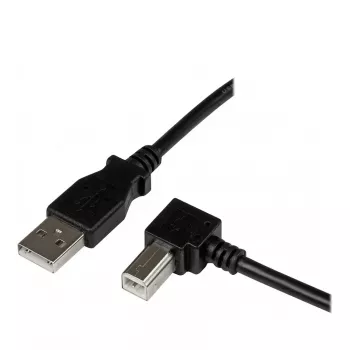 EFB Premium Cabo USB 2.0 A - B macho angular a macho 1,0m preto