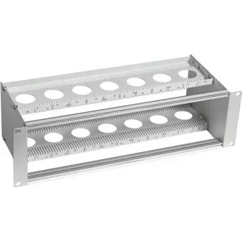 EFB Elektronik Subrack 19 polegadas 3U 84TE, 227mm de profundidade, divisão 1TE, alumínio natural