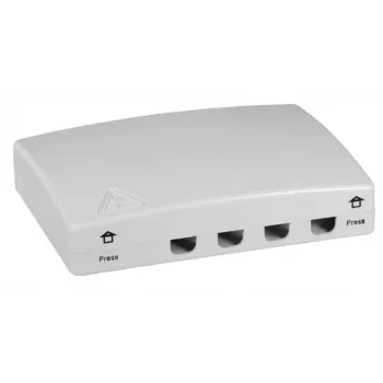 EFB Elektronik FTTH-BOX-IN-1 Caixa de terminação FTTH interior 4 fibras SC/APC Branco